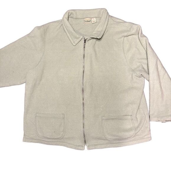 L.L. Bean Sage Green Fleece Jacket Women’s Size 2XL - Picture 1 of 6